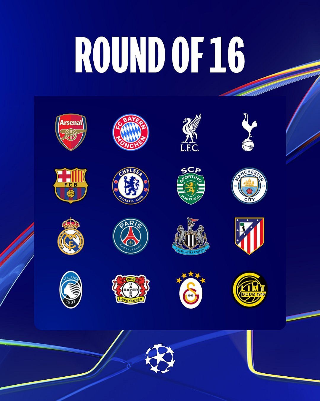 Listos los Octavos de la Champions 2026: los 16 clasificados