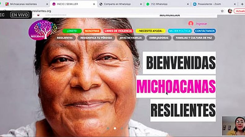Michoacanas Resilientes nos ayuda a identificar que somos mujeres que podemos resignificar a partir de nuestras experiencias dolorosas, dicen (Foto: Captura de pantalla)