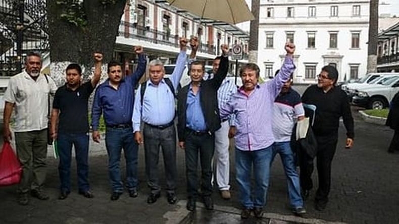En esta mesa de diálogo estuvo presente el secretario general de la sección 22 de Oaxaca, Rubén Núñez Gines