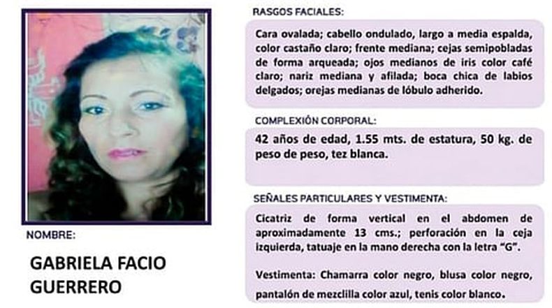 Gabriela Facio Guerrero desapareció un 15 de septiembre (Foto Facebook: Alerta Alba Michoacán)