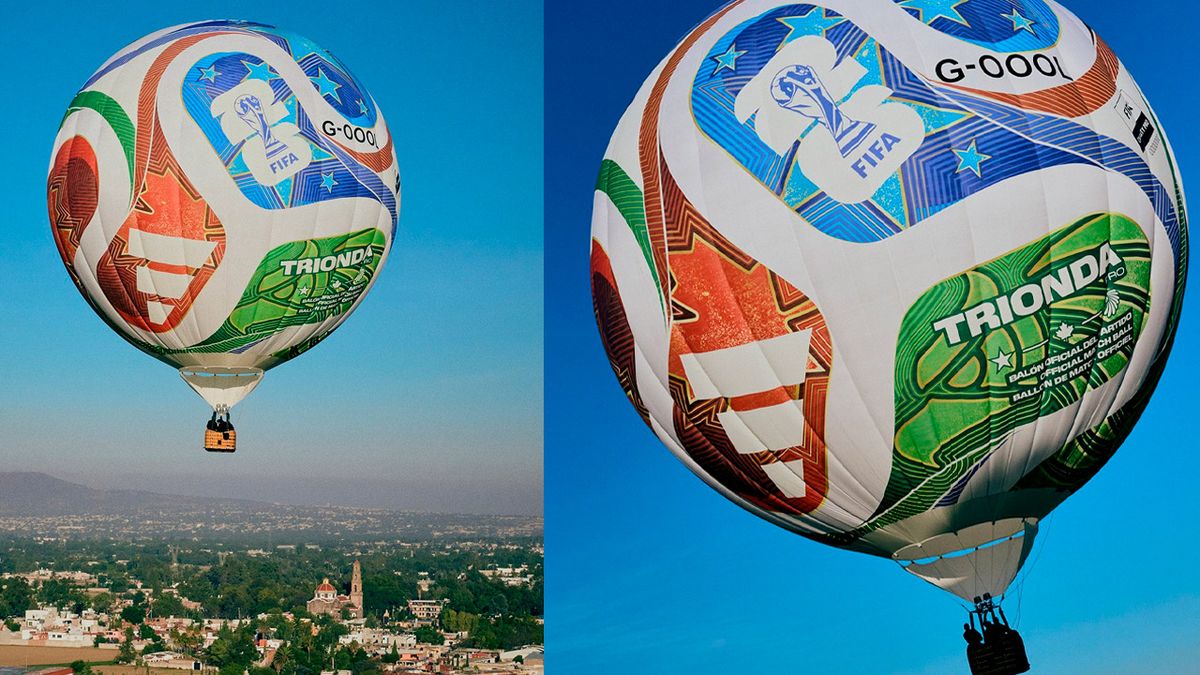 Trionda, el balón oficial del Mundial 2026, sobrevuela la Ciudad de México