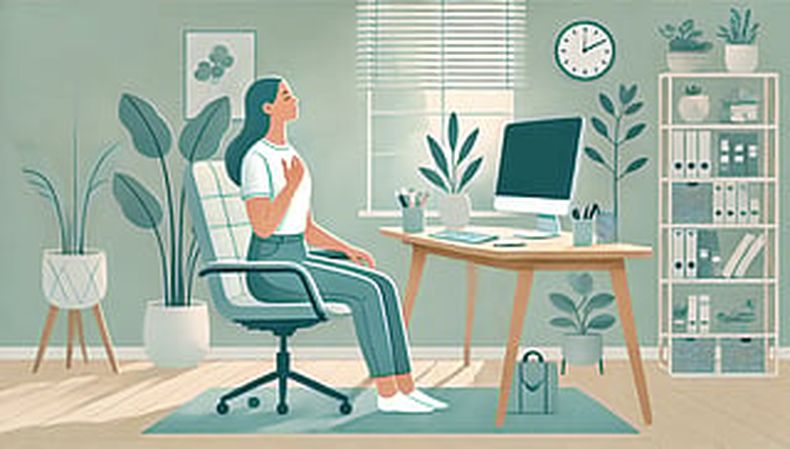 mimorelia%2F2025 01 21%2Fcxr09r8w%2FDALL%C2%B7E 2025 01 21 16.03.29 A calming illustration in a horizontal format showing a person sitting at a desk in an ergonomic chair practicing deep breathing exercises. The indiv.webp?w=320&auto=format%2Ccompress&fit