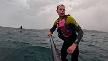 “¡No pares!”: así fue la persecución de un tiburón a un surfista