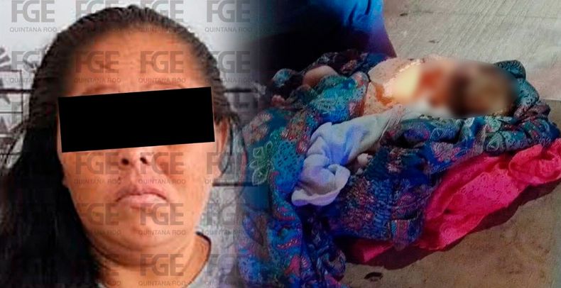 Elementos de seguridad y paramédicos atendieron al recién nacido encontrado dentro de un bote de basura en el fraccionamiento Paraíso Maya, en Cancún.
